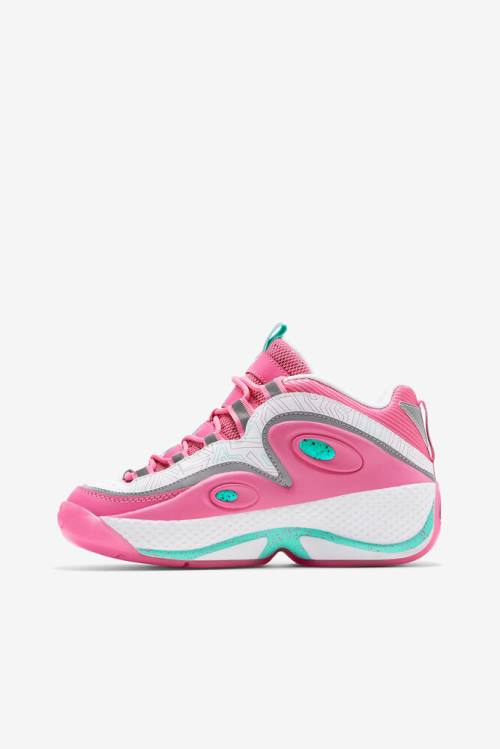 White / Pink Women's Fila Grant Hill 3 Sneakers | Fila689WG