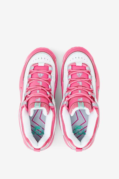 White / Pink Women's Fila Grant Hill 3 Sneakers | Fila689WG