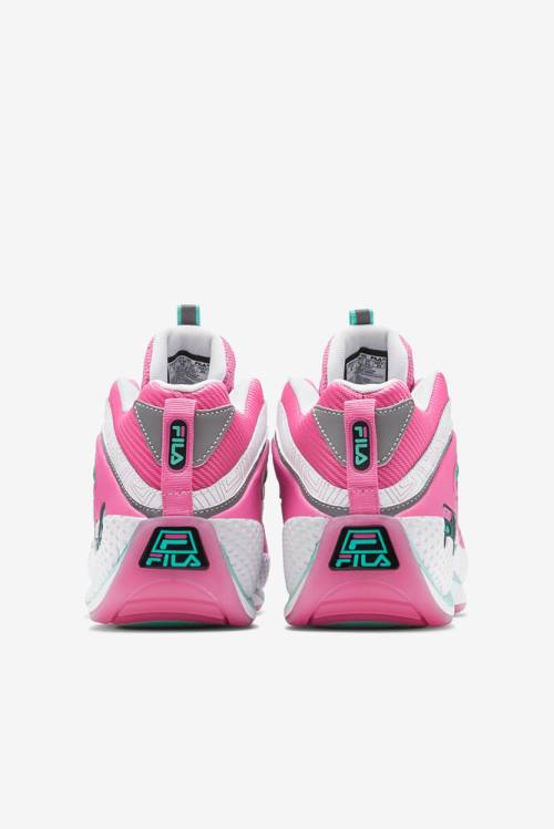 White / Pink Women's Fila Grant Hill 3 Sneakers | Fila689WG