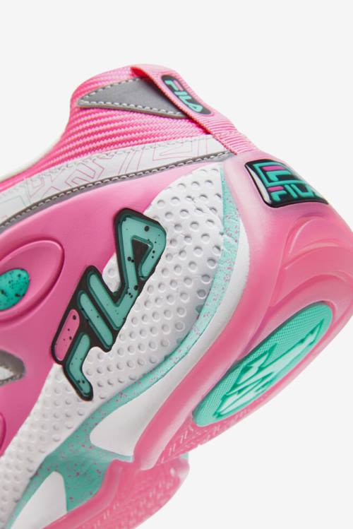 White / Pink Women's Fila Grant Hill 3 Sneakers | Fila689WG