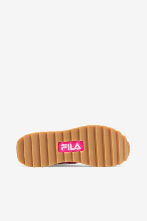 White / Pink Women's Fila Sandenal Orbit Sneakers | Fila432BZ