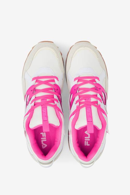 White / Pink Women's Fila Sandenal Orbit Sneakers | Fila432BZ