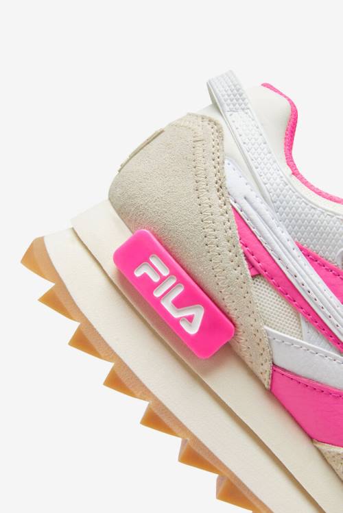 White / Pink Women's Fila Sandenal Orbit Sneakers | Fila432BZ