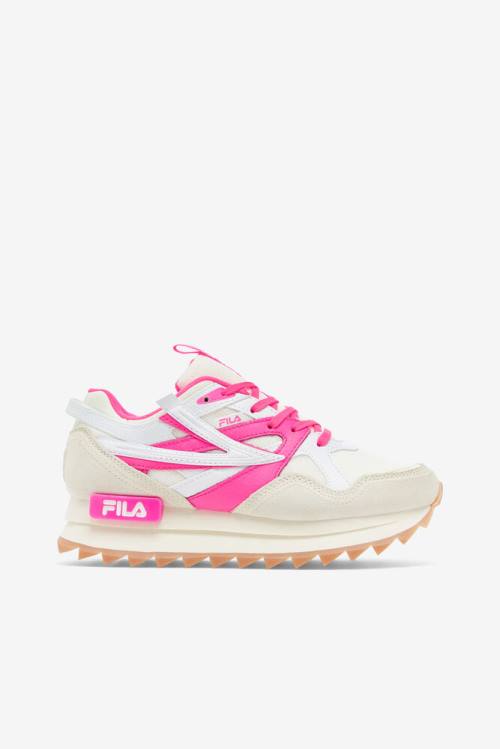 White / Pink Women\'s Fila Sandenal Orbit Sneakers | Fila432BZ