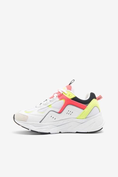 White / Pink / Yellow Women's Fila Trigate Plus Sneakers | Fila716WP