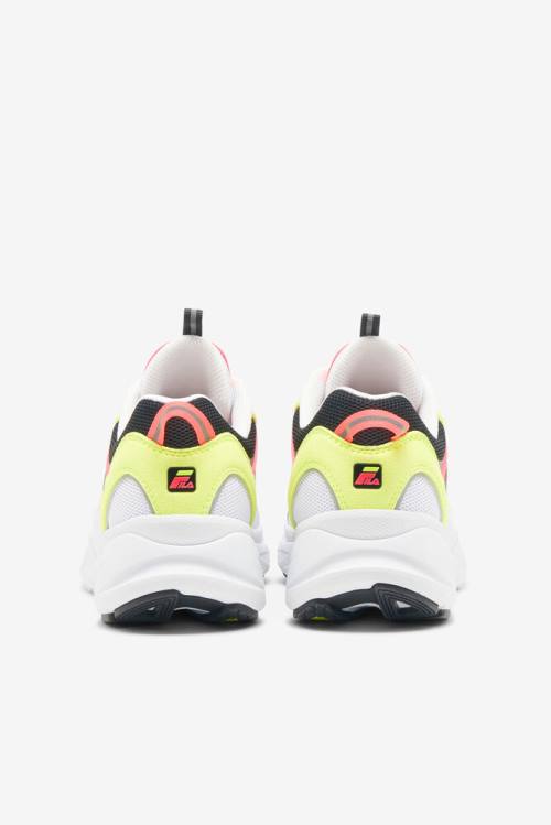 White / Pink / Yellow Women's Fila Trigate Plus Sneakers | Fila716WP