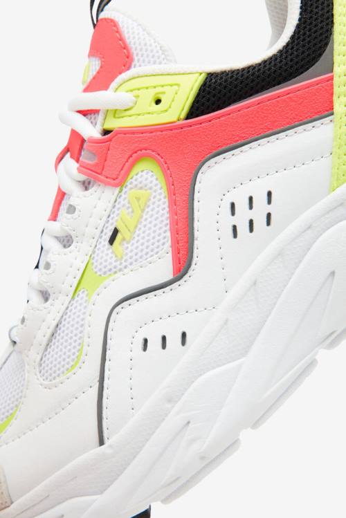 White / Pink / Yellow Women's Fila Trigate Plus Sneakers | Fila716WP