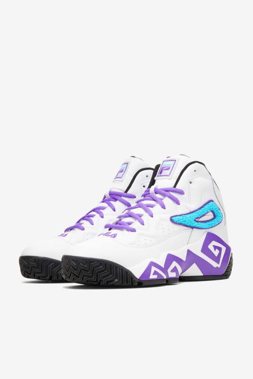 White / Purple Men's Fila Mb Chenille Sneakers | Fila592DA