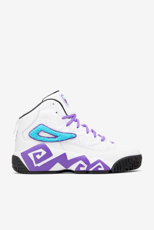 White / Purple Men\'s Fila Mb Chenille Sneakers | Fila592DA