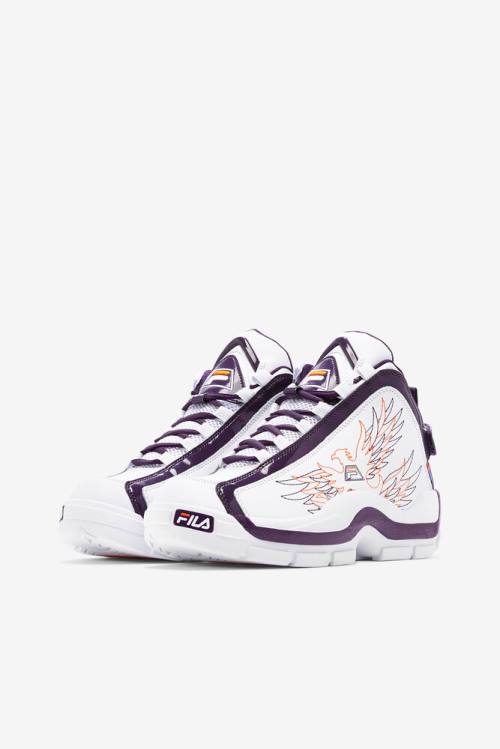 White / Purple / Orange Women's Fila Grant Hill 2 History Sneakers | Fila537BD