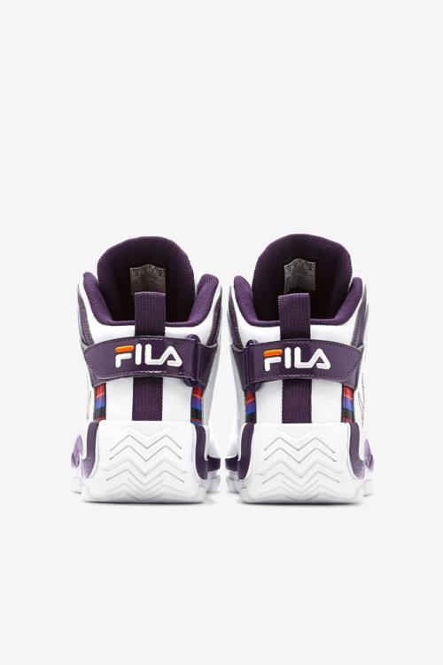 White / Purple / Orange Women's Fila Grant Hill 2 History Sneakers | Fila537BD