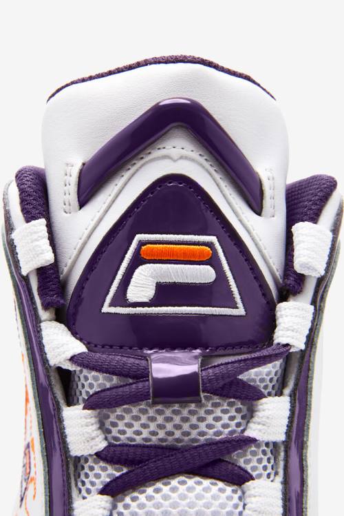 White / Purple / Orange Women's Fila Grant Hill 2 History Sneakers | Fila537BD