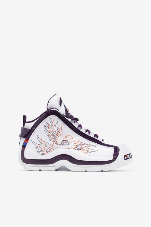 White / Purple / Orange Women\'s Fila Grant Hill 2 History Sneakers | Fila537BD