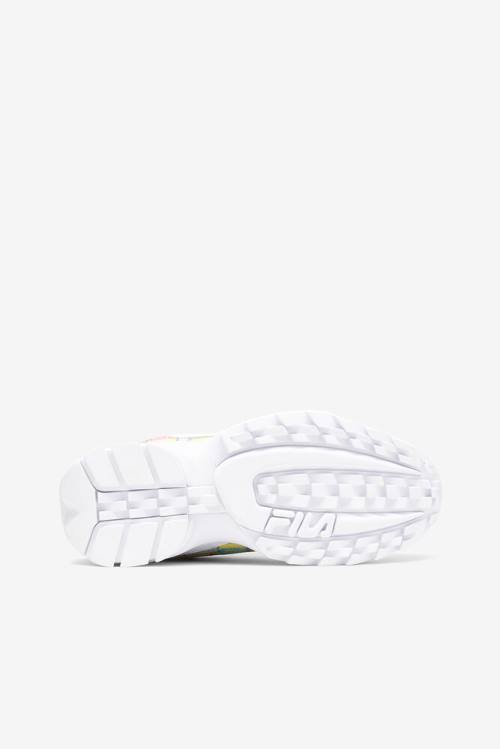 White / Purple Women's Fila Disruptor 2 Patchwork Sneakers | Fila126WY