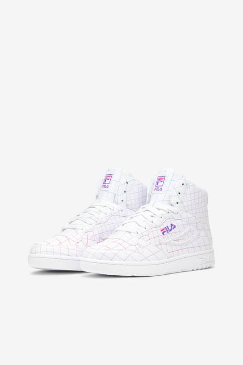 White / Purple Women's Fila Fx-dsx Mid Sneakers | Fila603RP