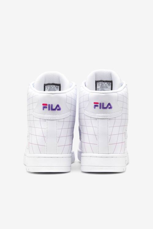 White / Purple Women's Fila Fx-dsx Mid Sneakers | Fila603RP