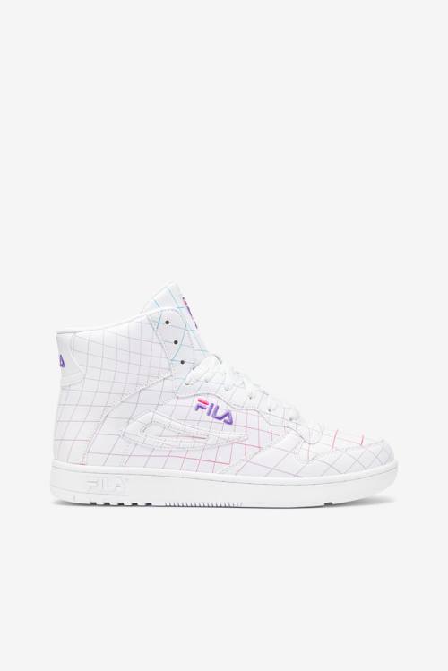 White / Purple Women\'s Fila Fx-dsx Mid Sneakers | Fila603RP