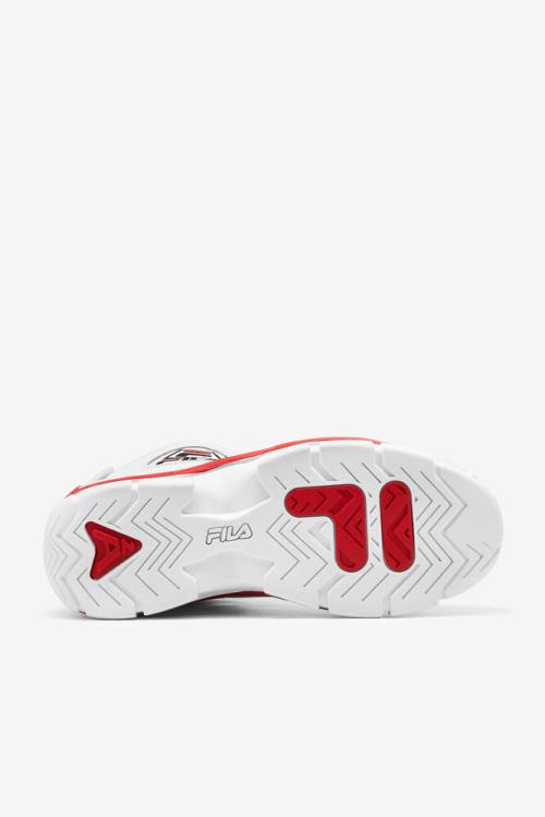 White / Red / Black Men's Fila Grant Hill 2 Sneakers | Fila476QL