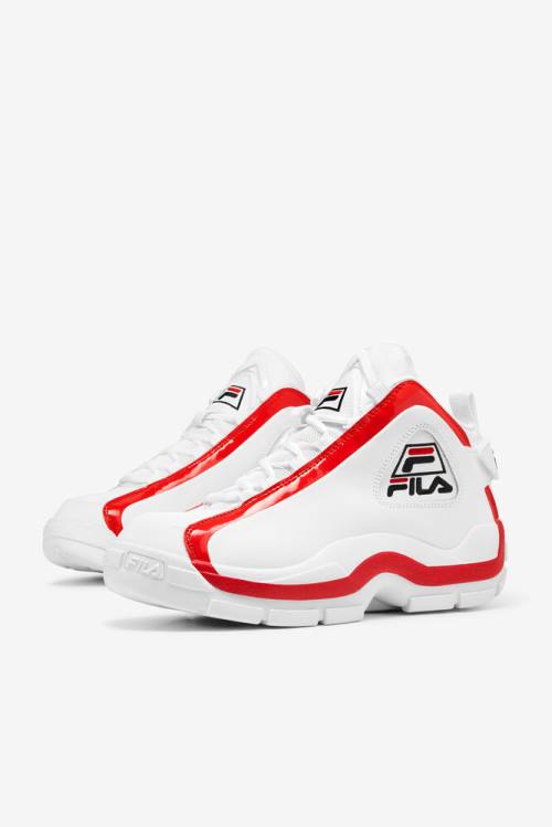 White / Red / Black Men's Fila Grant Hill 2 Sneakers | Fila476QL