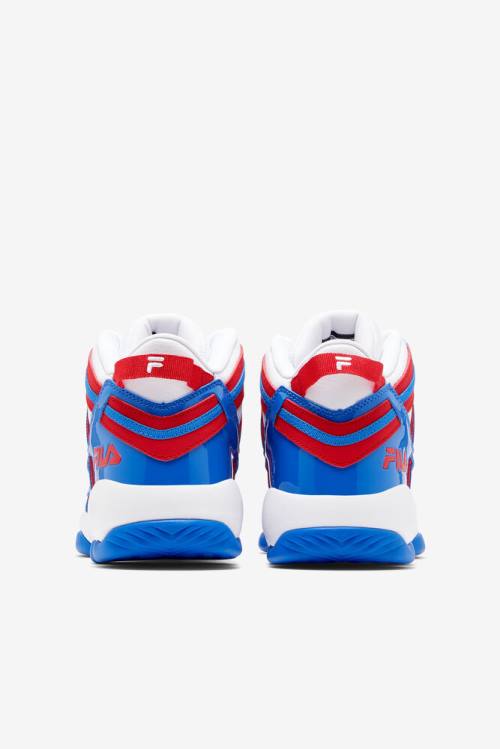 White / Red / Blue Men's Fila Stackhouse Spaghetti Sneakers | Fila207QY