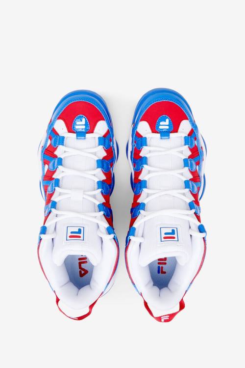 White / Red / Blue Men's Fila Stackhouse Spaghetti Sneakers | Fila207QY