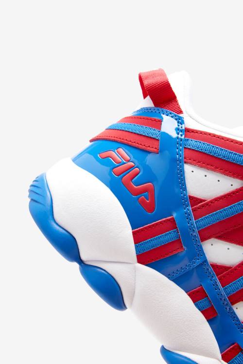 White / Red / Blue Men's Fila Stackhouse Spaghetti Sneakers | Fila207QY