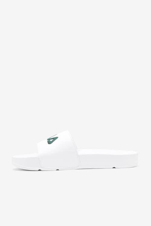 White / Red Men's Fila Drifter Slides | Fila379WP