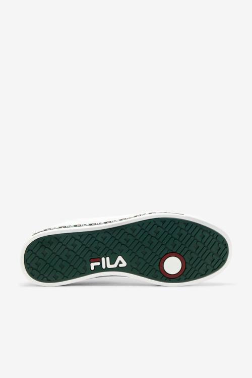 White / Red Men's Fila Original Fitness Original Court Leather Sneakers | Fila120HX