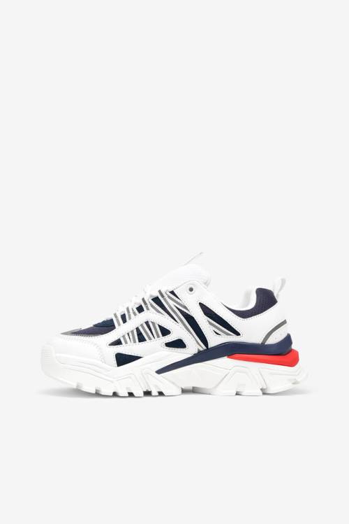 White / Red / Navy Women's Fila Vitalize Sneakers | Fila457UF