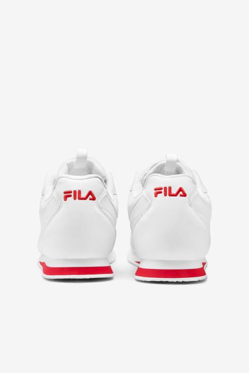 White / Red / White Men's Fila Panzia Sneakers | Fila320QC