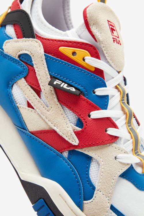 White / Royal Blue Men's Fila Hallasan Saga V2 Sneakers | Fila307AL