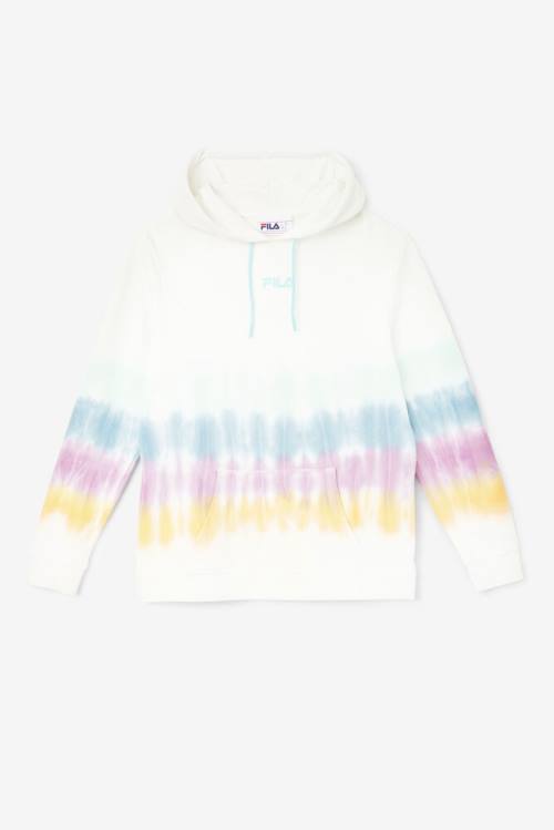 White Women\'s Fila Aerolynn Tie Dye Hoodie | Fila086DQ