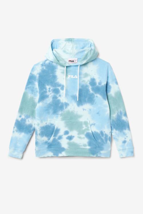 White Women\'s Fila Aerolynn Tie Dye Hoodie | Fila987QY