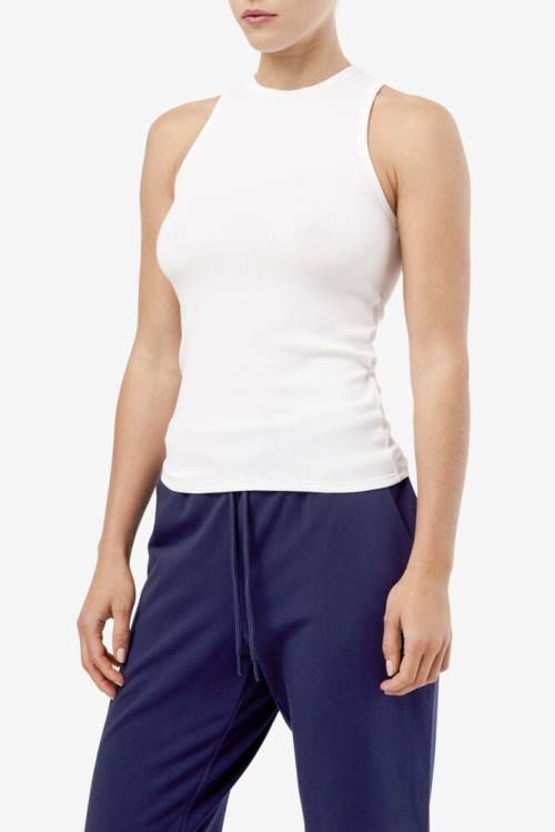 White Women's Fila Alexia Tank Sports Tops | Fila208GR