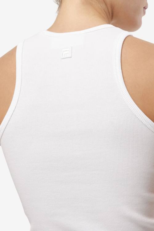 White Women's Fila Alexia Tank Sports Tops | Fila208GR