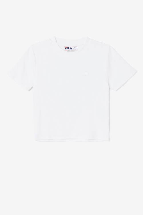 White Women\'s Fila Ammara Top T Shirts | Fila586YZ