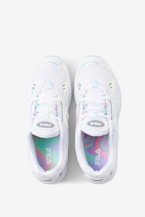 White Women's Fila Archive Rjv Iridescent Sneakers | Fila409UV