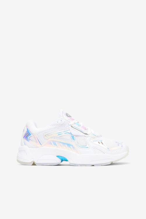 White Women\'s Fila Archive Rjv Iridescent Sneakers | Fila409UV