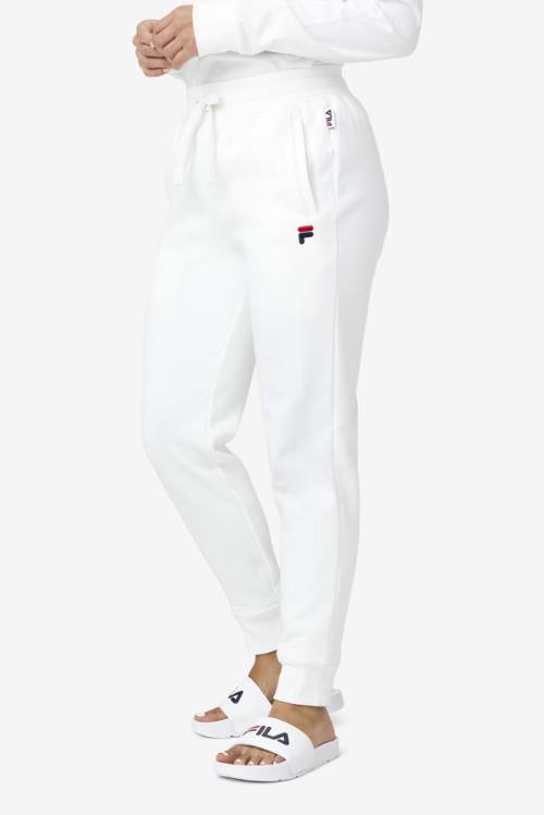 White Women's Fila Chardon Jogger Pants | Fila261SB