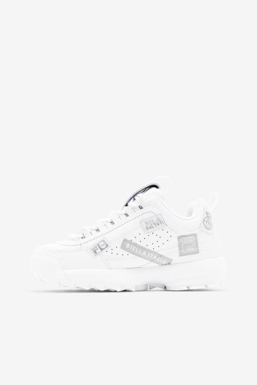 White Women's Fila Disruptor 2 110th Year Anniversary Sneakers | Fila836TS