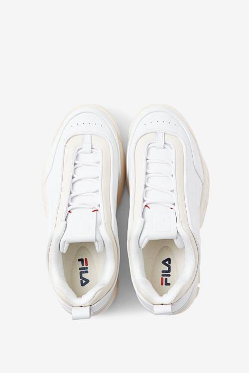 White Women's Fila Disruptor 2 Disruptor Zero Sneakers | Fila573OE