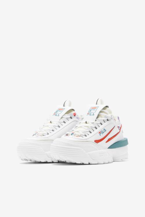 White Women's Fila Disruptor 2 Exp Sneakers | Fila872HU