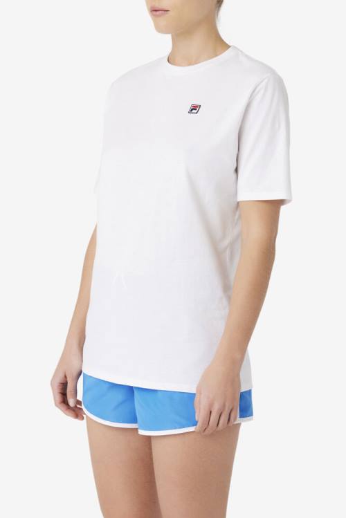 White Women's Fila Ellsie Tee T Shirts | Fila167FO