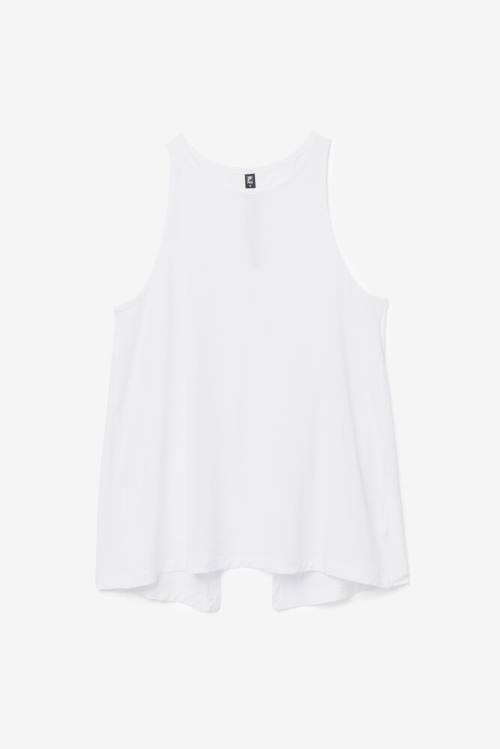 White Women\'s Fila Fi-lux Open Back Tank Sports Tops | Fila017QH