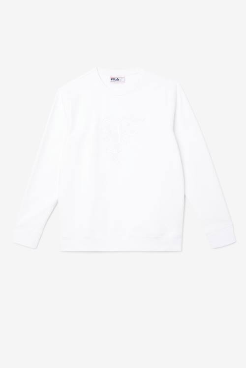 White Women\'s Fila Izabella Sweatshirts | Fila148SR