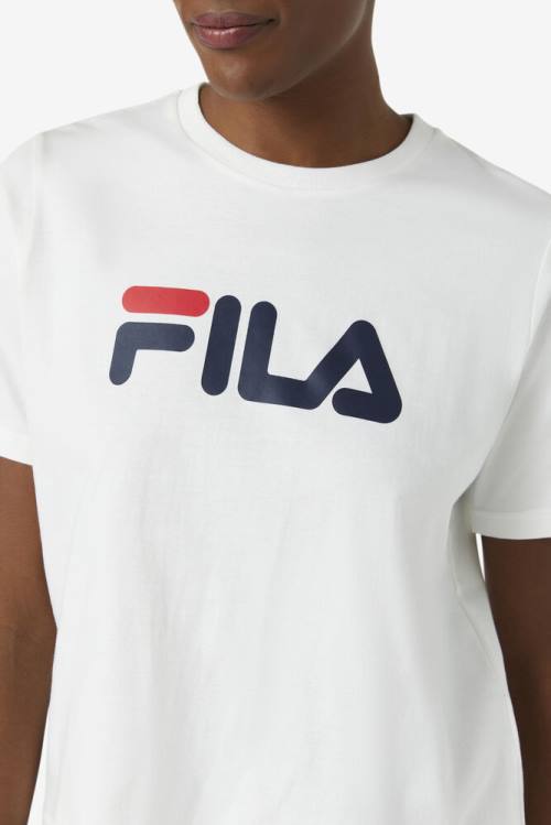 White Women's Fila Miss Eagle Tee T Shirts | Fila291LC