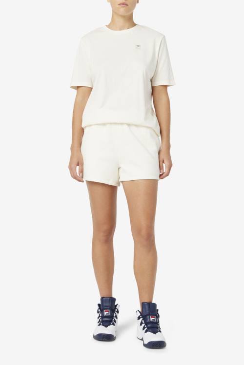 White Women's Fila Nalani Shorts | Fila025KE