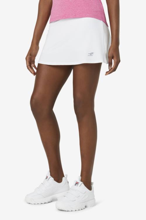 White Women's Fila Pickleball Flounce Skort Skirts | Fila461OA