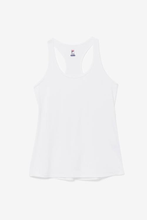 White Women\'s Fila Pickleball Racerback Tank Sports Tops | Fila369IN