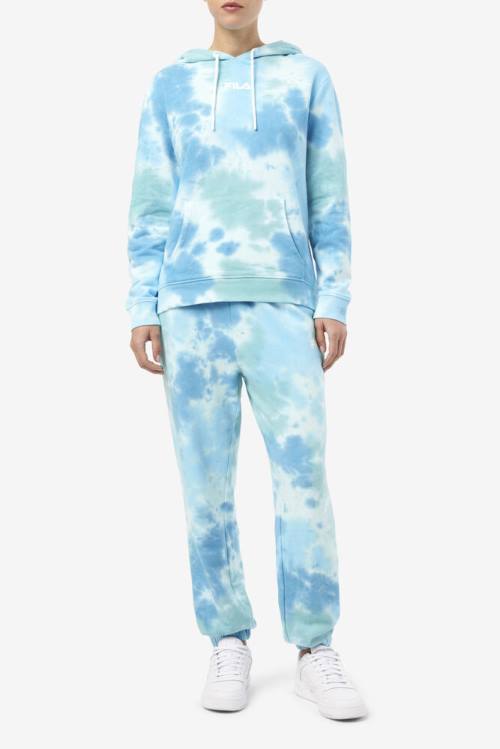 White Women's Fila Raleigh Tie Dye Jogger Pants | Fila249ZH